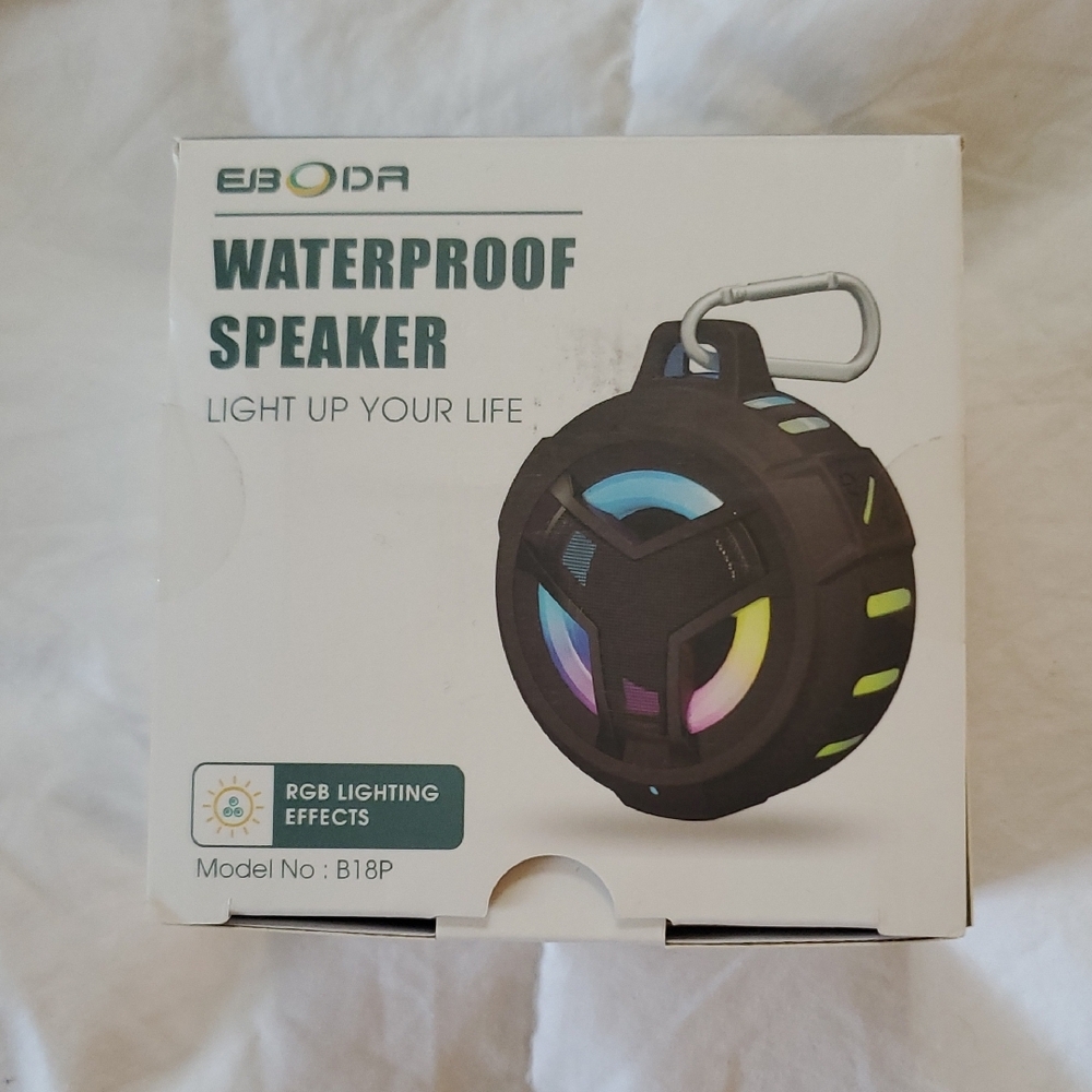 NEW in-box Waterproof Speaker with RGB Lighting - Black